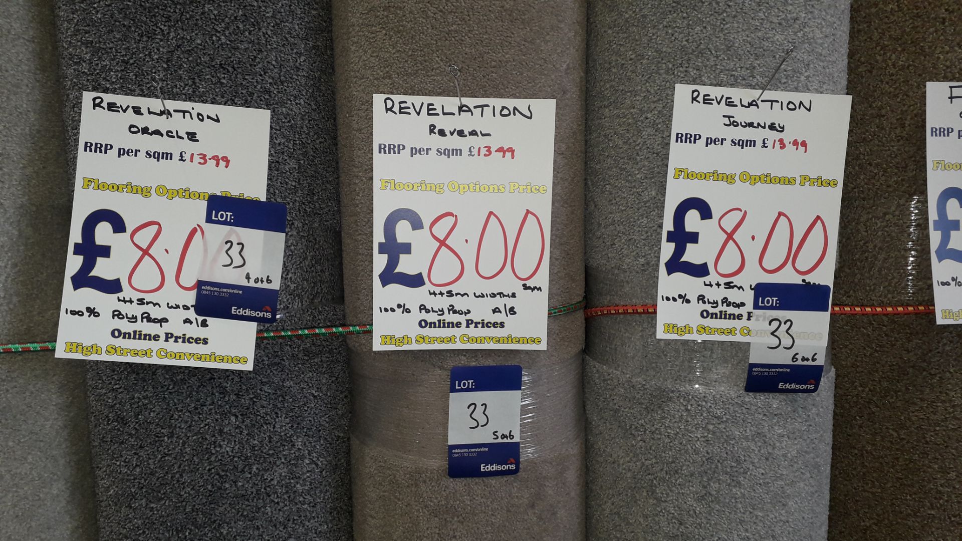 6 x Revelation Carpets Comprising of 1 x Vision 2.9m x 4m Rp. £8 Sqm, 1 x Kindle 2.9m x 4m Rp. £8 - Image 3 of 3