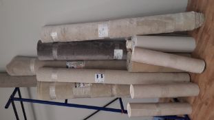 Quantity of Various Part Rolls of Carpet and Underlay - Located Upstairs