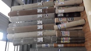 Quantity of Part Rolls of Various Carpets - Located Upstairs