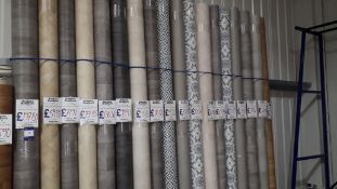 18 x Part Rolls of Various 3m Width Lino Flooring – Located Upstairs