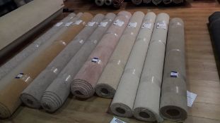 13 x Part Rolls of Various Carpets - Located Upstairs