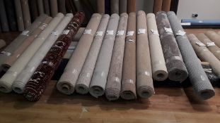 Approx. 27 Part Rolls of Various Carpets - Located Upstairs