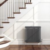 BRAND NEW BOXED 600x600mm Anthracite Double Panel Horizontal Colosseum Traditional Radiator.RRP £