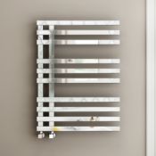 BRAND NEW BOXED 800x600mm Chrome Designer Towel Radiator -Square Rail.RRP £364.99.RD800600.Enjoy the