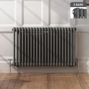 BRAND NEW BOXED 600x1008mm Anthracite Double Panel Horizontal Colosseum Traditional Radiator.RRP £