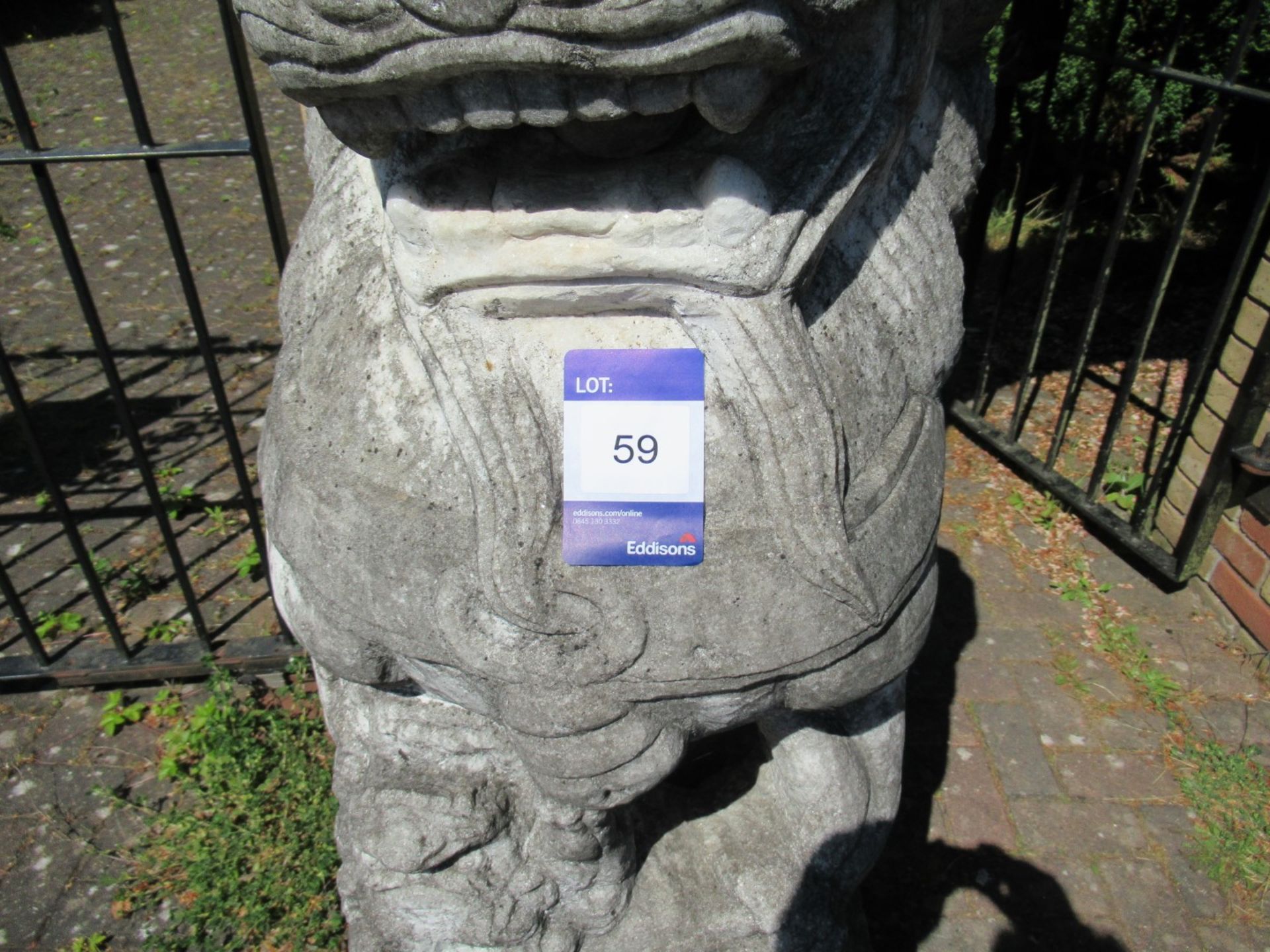 2 x Oriental Gate Statues Lions Approx. 1600 x 400 x 560mm - Image 5 of 5