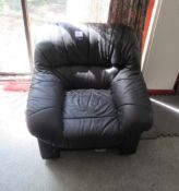 2 Leather Effect Arm Chairs
