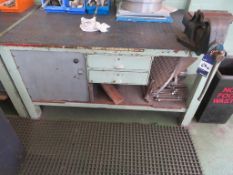 2 x steel workbenches