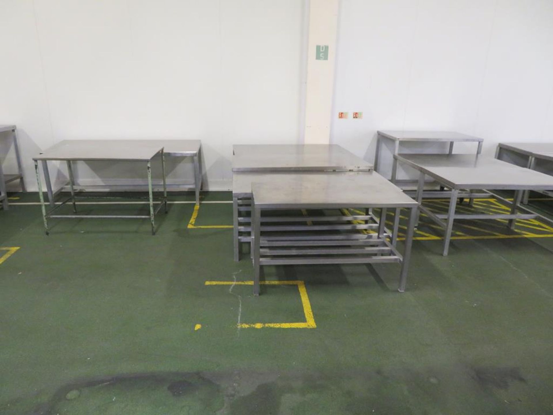 9 x Stainless Steel Topped Tables - 7 with Aluminium bases, one with Stainless Steel base & one with - Image 3 of 3