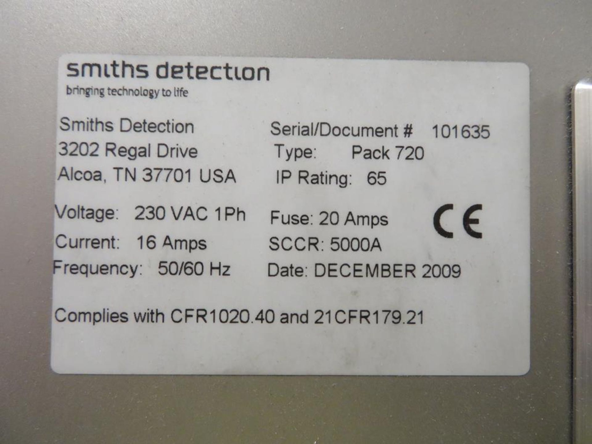 2009 SMITHS Detection Eagle Pack 720 x-Ray Machine - Image 2 of 13