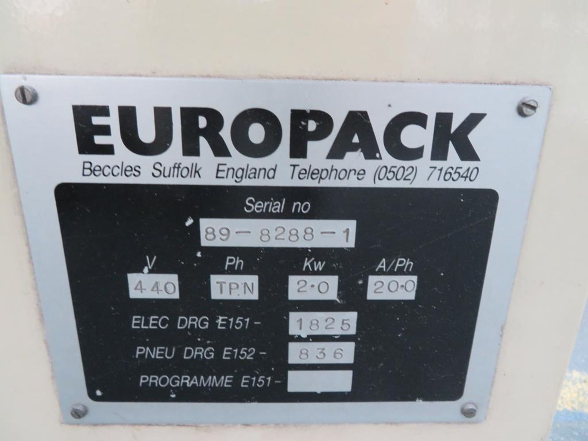 Europack Shrink Tunnel (c4m long) - Image 2 of 12