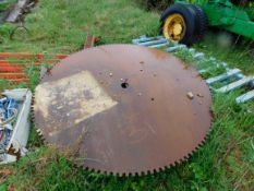 Heavy duty saw blade, approximately 2m