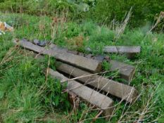 9 x Concrete railway sleepers