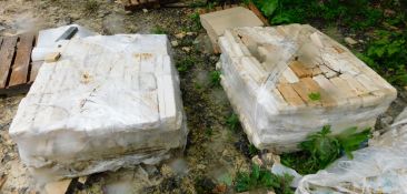 2 x Pallets of sawn and split stone, approximately