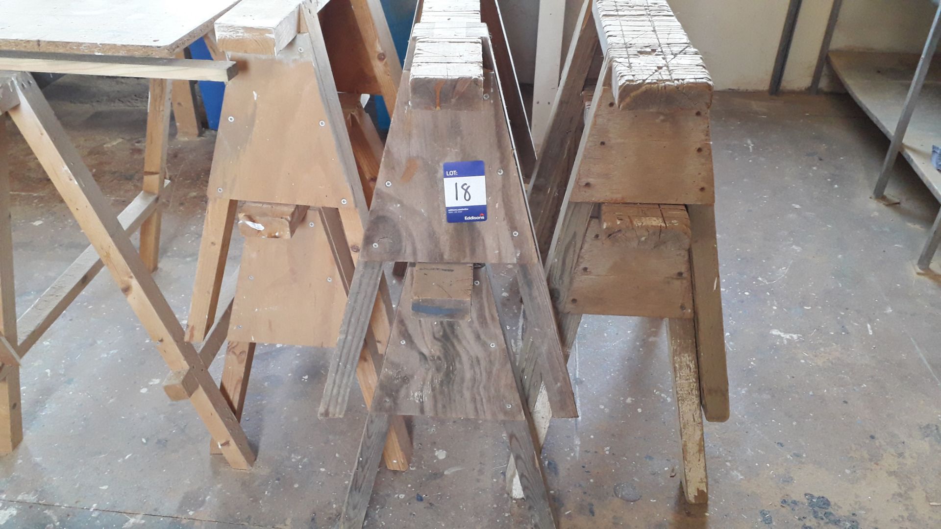 8 x Wooden Trestles - Image 2 of 2