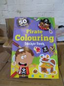 80 x BRAND NEW PIRATE COLOURING STICKER BOOKS. CONTAINS OVER 50 STICKERS. PRICE MARKED AT £4.99