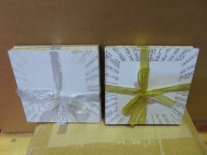 360 X BRAND NEW PACKS OF 4 WOODEN COSTERS WITH GLITTER EFFECT IN GOLD & SILVER