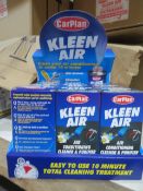 72 X CARPLAN KLEEN AIR AIR CONDITIONING CLEANER & PURIFIER - CITRUS FRAGRANCE - UNCHECKED STOCK.