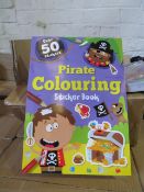 80 x BRAND NEW PIRATE COLOURING STICKER BOOKS. CONTAINS OVER 50 STICKERS. PRICE MARKED AT £4.99