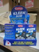 72 X CARPLAN KLEEN AIR AIR CONDITIONING CLEANER & PURIFIER - CITRUS FRAGRANCE - UNCHECKED STOCK.