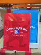 60 x BRAND NEW OXFORD CAMPUS REFIL PADS A4. EACH CONTAINS 140 PAGES OF FINEST QUALITY 90GSM PAPER