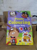 80 x BRAND NEW PIRATE COLOURING STICKER BOOKS. CONTAINS OVER 50 STICKERS. PRICE MARKED AT £4.99