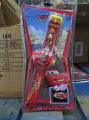 200 x BRAND NEW SEALED DISNEY PIXAR CARS 2 PROJECTION WATCH. PRICE MARKED AT £10 EACH