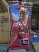 200 x BRAND NEW SEALED DISNEY PIXAR CARS 2 PROJECTION WATCH. PRICE MARKED AT £10 EACH