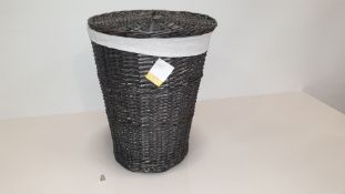 12 x Brand New & Boxed Tesco Wicker Grey Wash Laundry Baskets