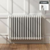 BRAND NEW BOXED 600x828mm White Double Panel Horizontal Colosseum Traditional Radiator. RRP £469.99.