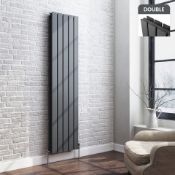BRAND NEW BOXED 1600x360mm Anthracite Double Flat Panel Vertical Radiator.RRP £499.99.Made with