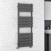 BRAND NEW BOXED 1200x450mm Anthracite Flat Panel Heated Towel Rail Bathroom Radiator. Dimensions: (H