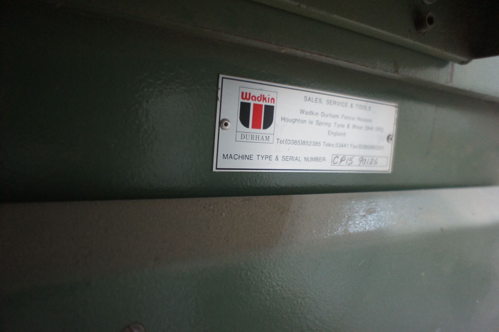 Wadkin CP15 Panel Saw, serial number 90126 (disconnection required by qualified electrician) - Image 4 of 4