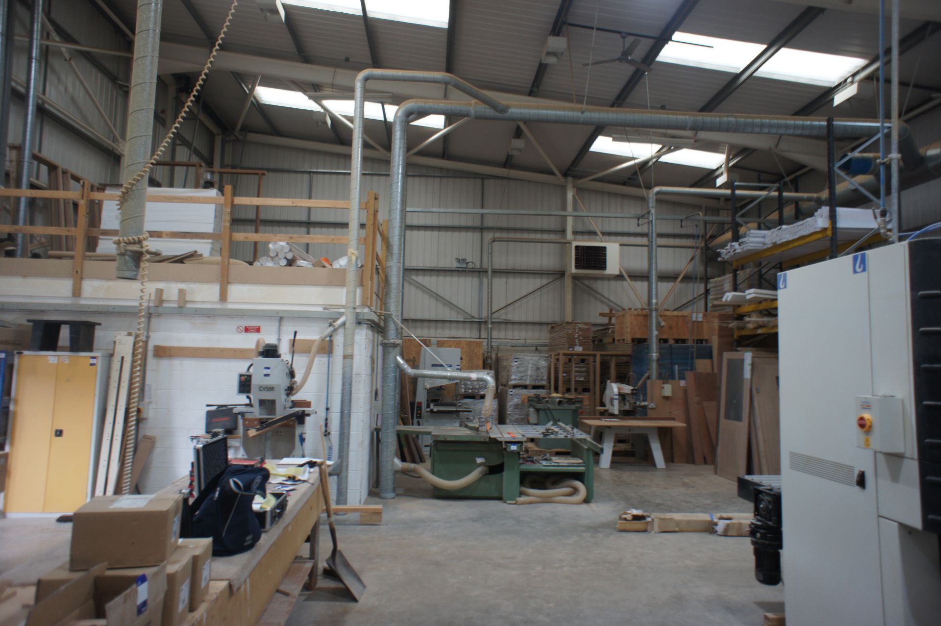 Unbadged Dust Extraction Plant with quantity of galvanised ducting to workshop (disconnection - Image 6 of 6