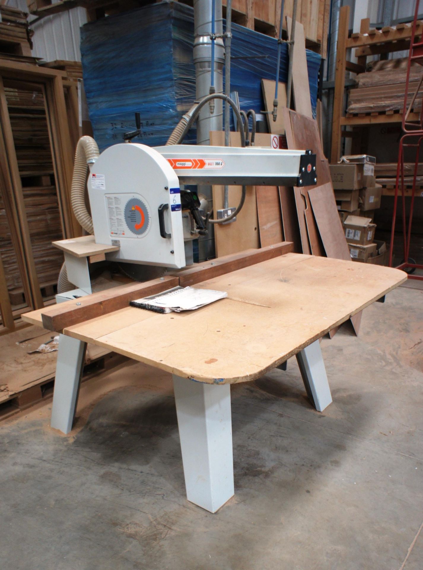 Maggi Best 700S Radial Arm Saw, 550mm blade, serial number 56840201, year of manufacture 2005 (