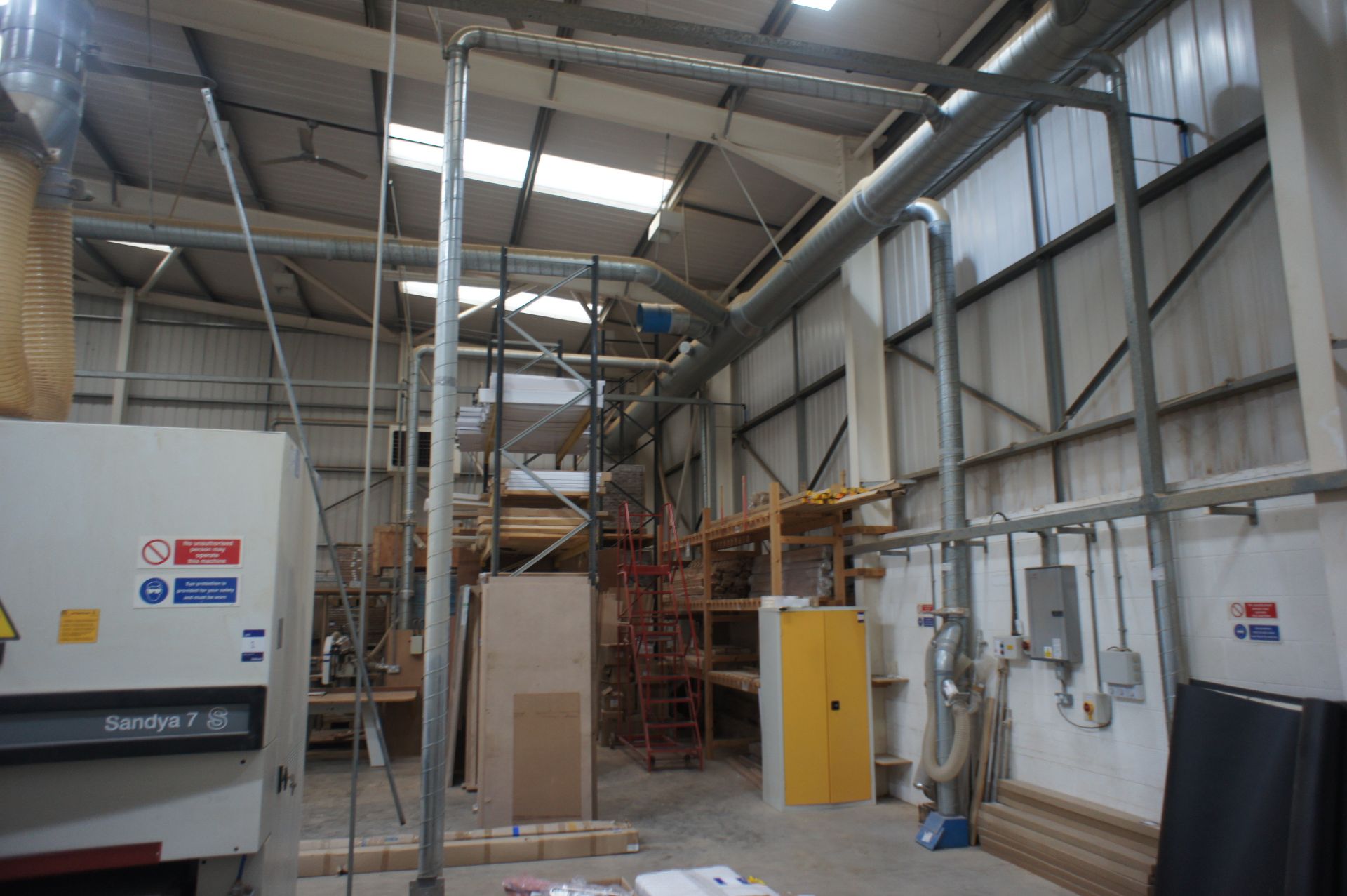 Unbadged Dust Extraction Plant with quantity of galvanised ducting to workshop (disconnection - Image 5 of 6