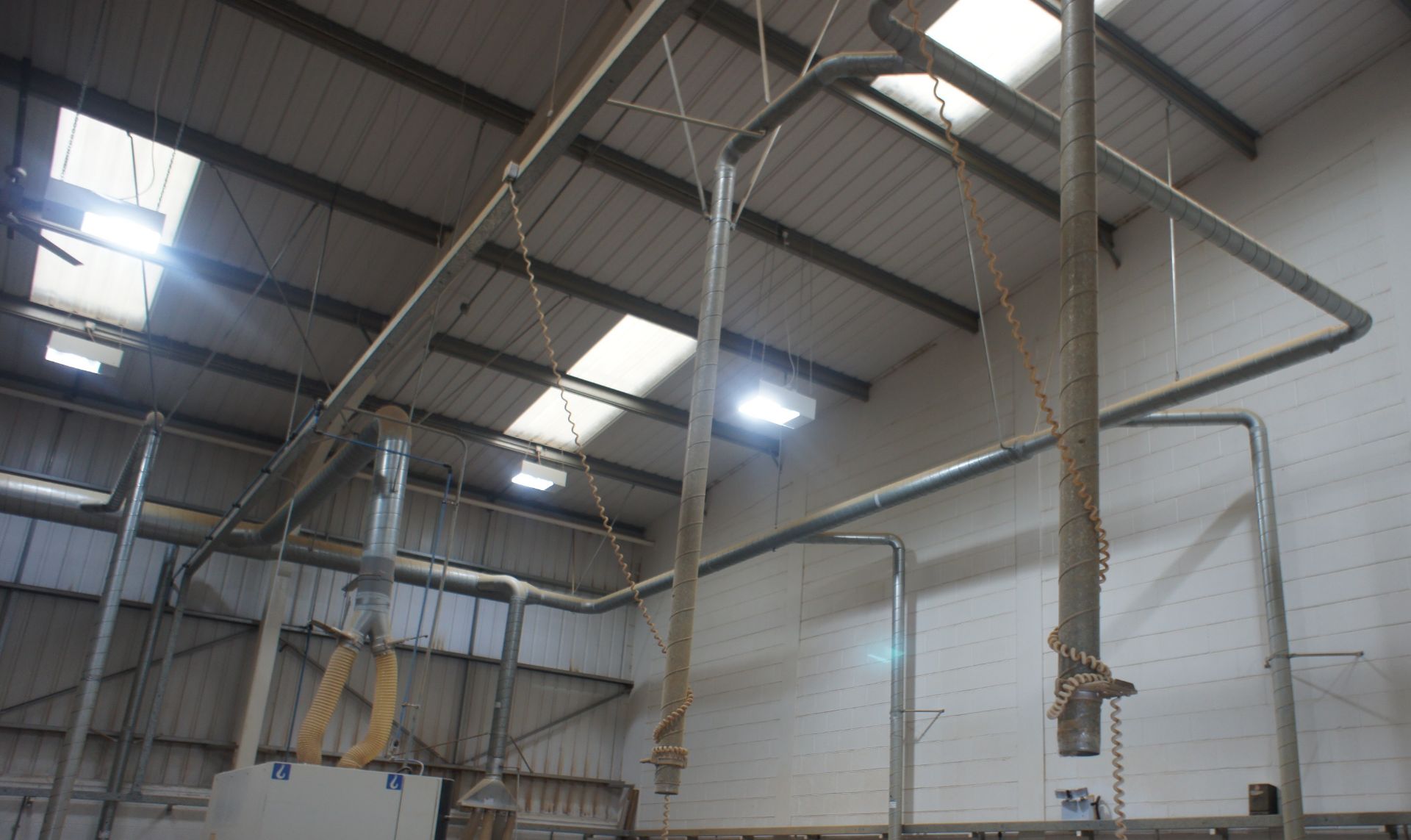 Unbadged Dust Extraction Plant with quantity of galvanised ducting to workshop (disconnection - Image 3 of 6