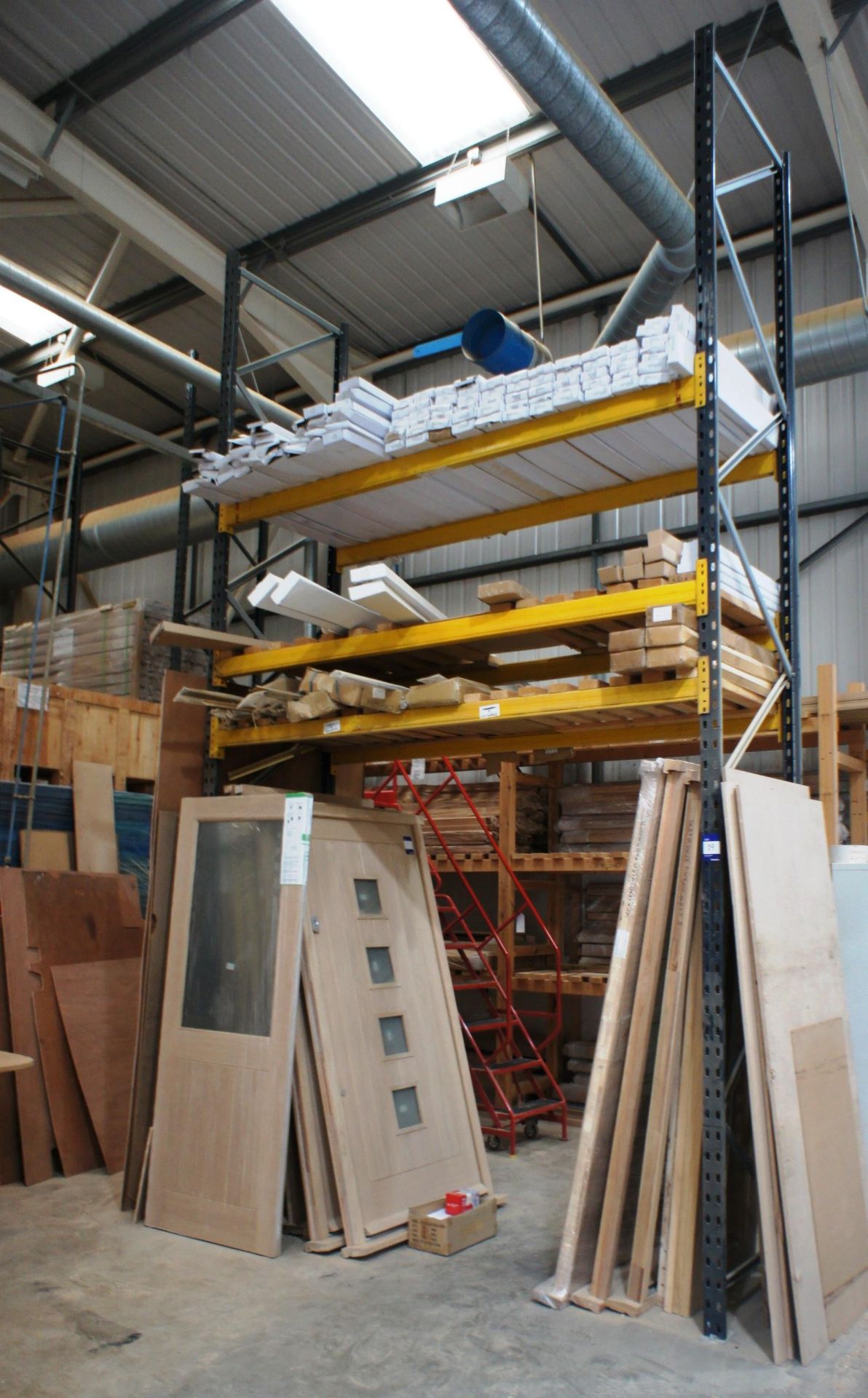 One bay of Pallet Racking comprising of 2 x end frames, 4.8m, 6 x cross beams, 2.7m