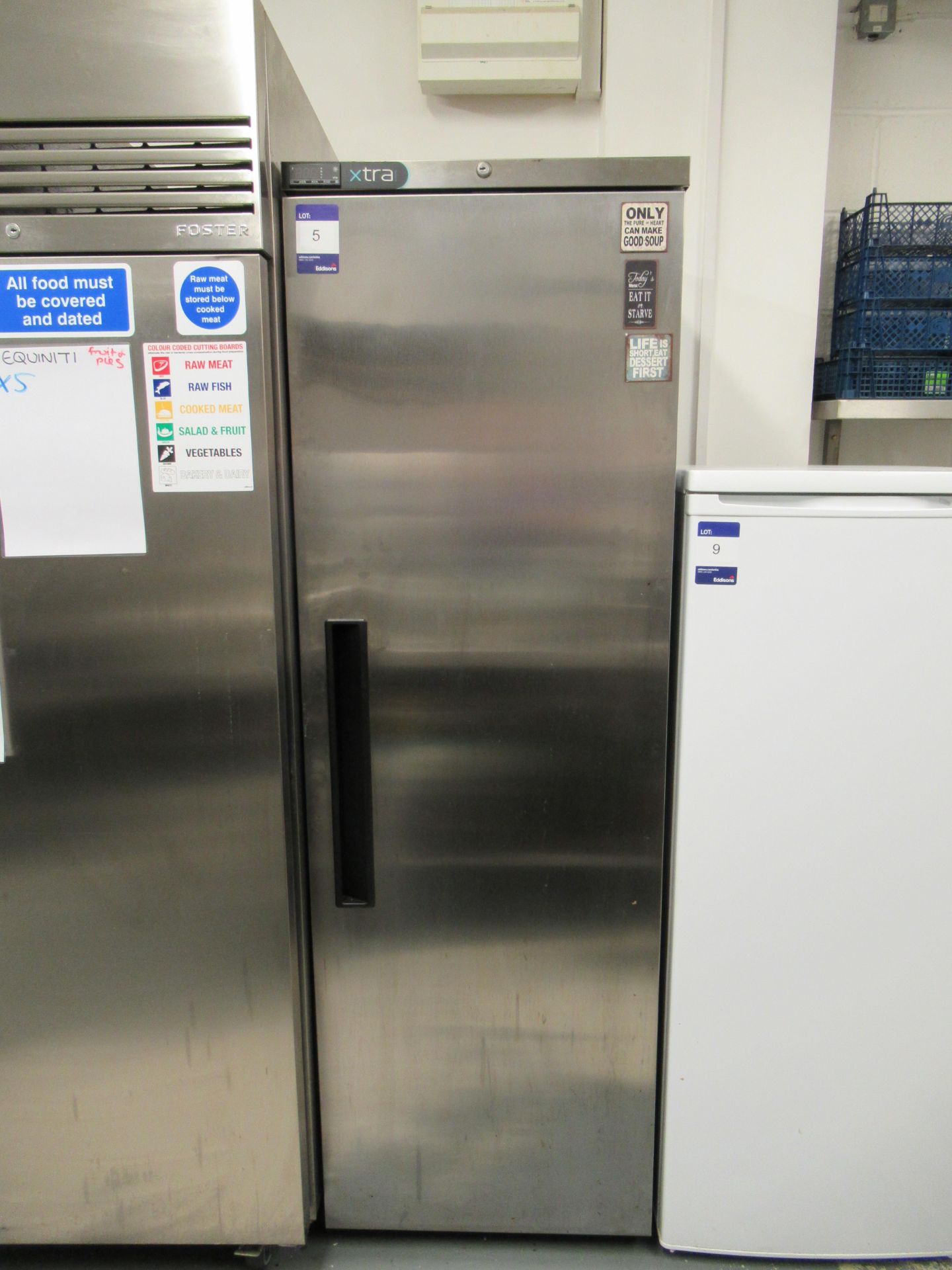 Foster XR415H Upright Slim Line Stainless Steel Fridge Serial Number E5407814