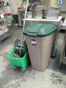 Curver Mobile Kitchen “Wheelie” Bin with Mobile Plastic Mop Bucket