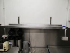 2 Stainless Steel Wall Mounted Shelves 1500 x 300 and 800 x 300mm