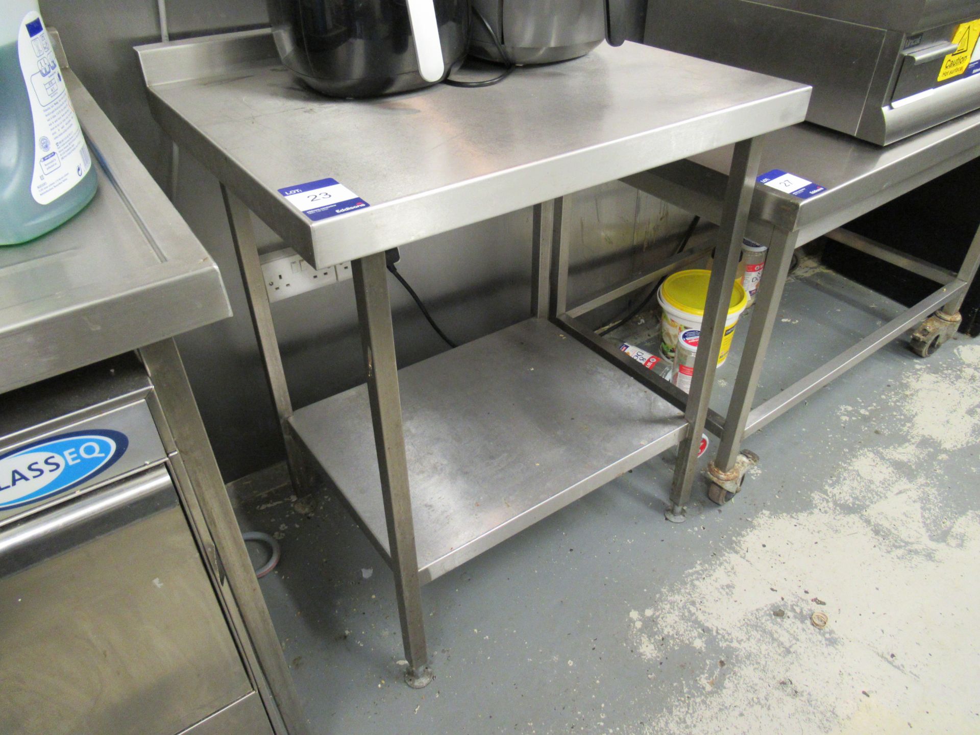 Stainless Steel Preparation Table with Undershelf 800x650mm