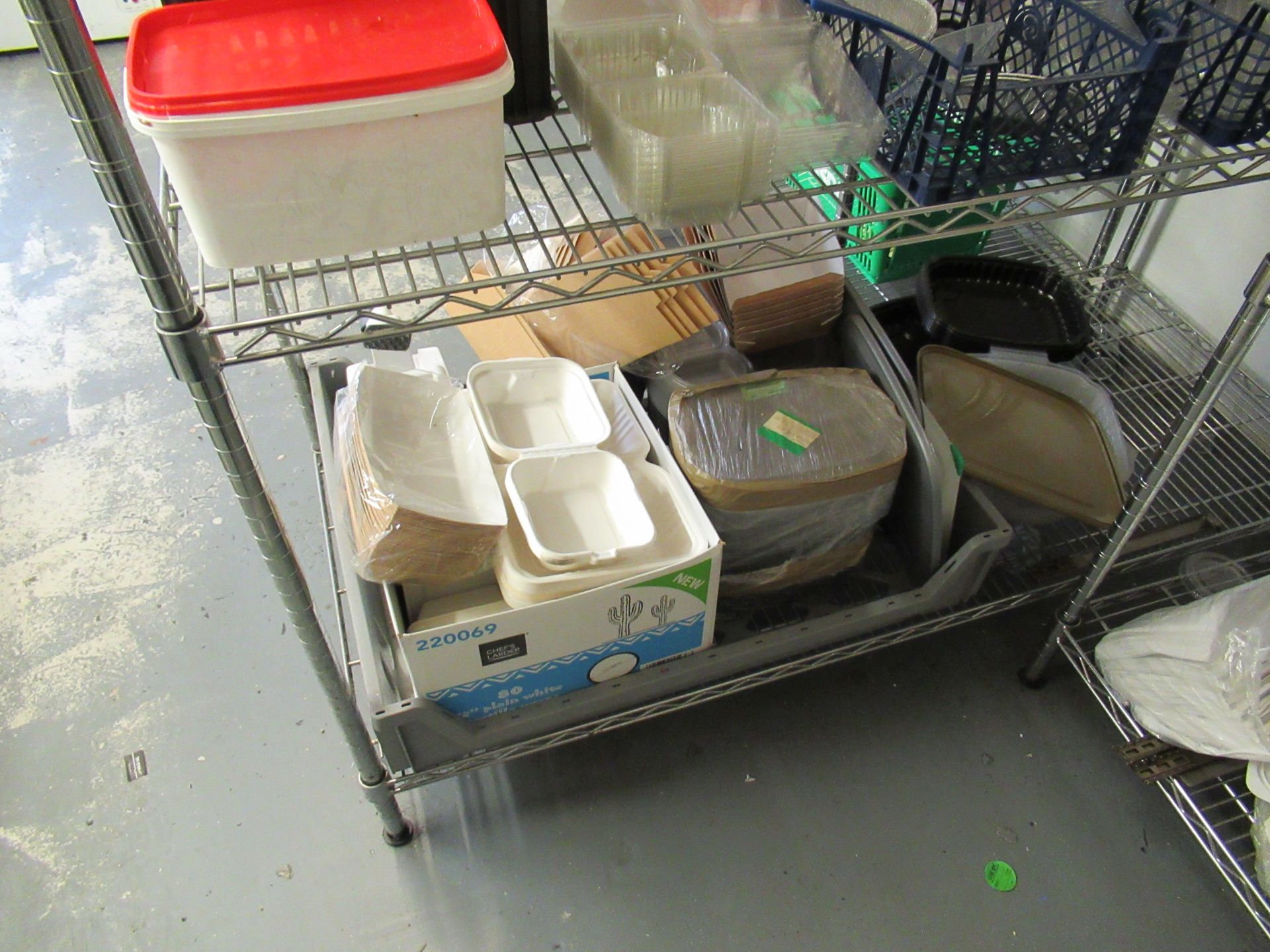 3 Various 4 Tier Wire Type Kitchen Shelving and Contents - Image 5 of 7