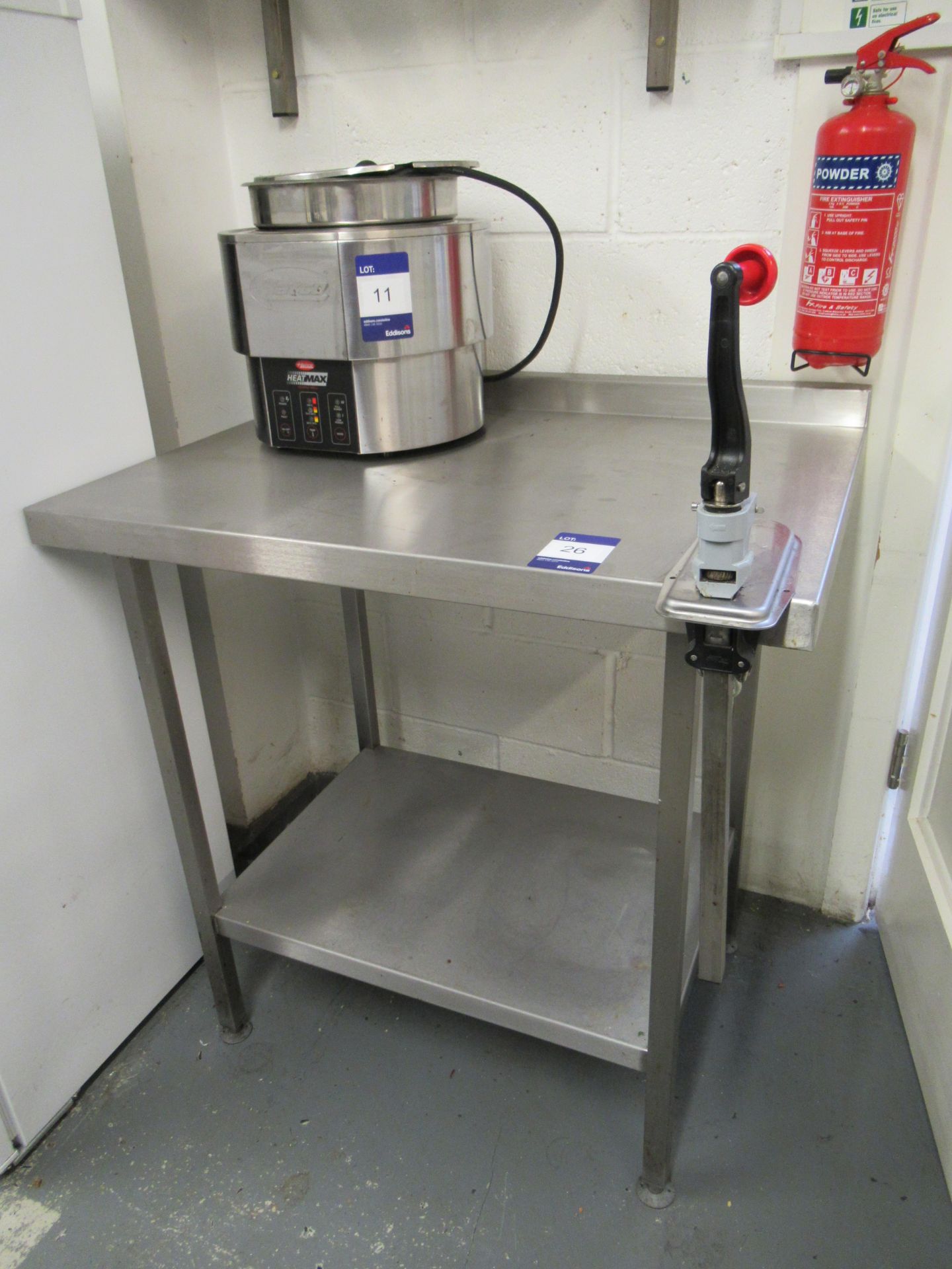 Stainless Steel Preparation Table with Undershelf 900x650mm with Mechanical Tin Opener - Image 2 of 2