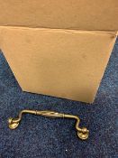 (KH29) APPROX. 50 x KITCHEN DOOR HANDLES - 180MM BRASS EFF DROP DRAWER HANDLE ETC