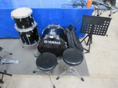 Yamaha 3 part drum set (incomplete) with stools and stand