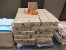 Pallet containing boxes of 'Great Value' generic boxes