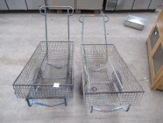 2 x metal trollies