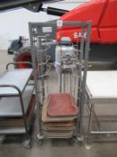 2 x stainless steel trollies with trays