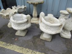 2 x 2 handled urn planters